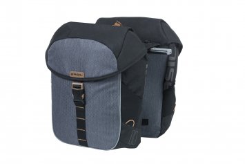 Fahrrad - Doppeltasche  "Miles MIK 2.0", schwarz/grau