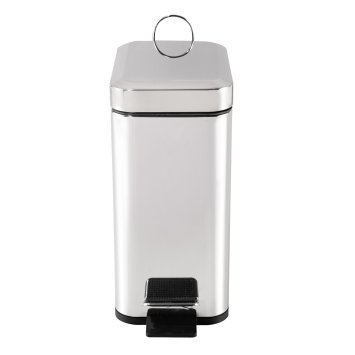 Pedalmülleimer Modern 5 Liter Silber