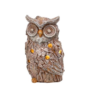 LED Eule mit Glitter