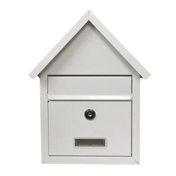 Briefkasten Amin Weiß mit Spitzdach