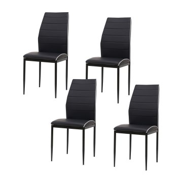 Stuhl Madison PU Schwarz