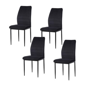 Stuhl Madison Velvet Schwarz