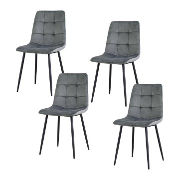 Stuhl Mesa Velvet Grau
