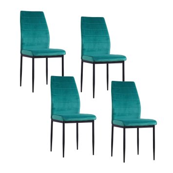Esszimmerstuhl Madison Samt Grün 4er-Set