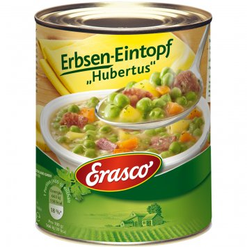 Erasco Erbsen Eintopf Hubertus mit Möhren und Rauchspeck 800g