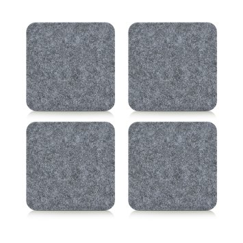 Glasuntersetzer 4er-Set Filz quadratisch