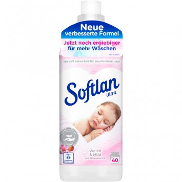 Softlan Ultra Weich und Mild mit Mandelmilch Weichspüler 40 WL 1000ml