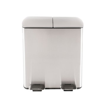 Duo Mülleimer 40 Liter Silber