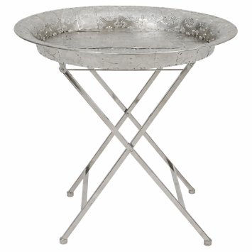 Beistelltisch rund, klappbar Metall