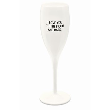 Sektglas 100 ml mit Druck CHEERS No. 1 LOVE YOU TO THE MOON