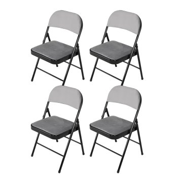 Klappstuhl Wedigo Velvet Grau 4er-Set
