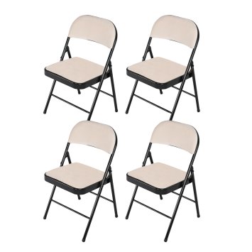 Klappstuhl Wedigo Velvet Beige 4er-Set