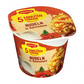 Maggi 5 Minuten Terrine Nudeln in Rahmsauce cremig pikant 67g