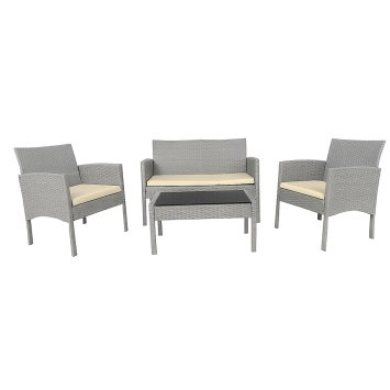 Outdoor Möbel 4-teiliges Set Zita Grau-Beige