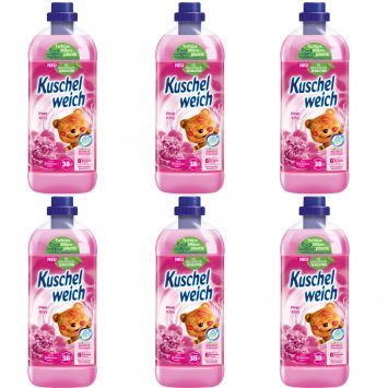 Kuschelweich Weichspüler Pink Kiss ergibt 38 Waschladungen 1L 6er Pack