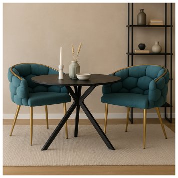 Stuhl Alsen Gold Petrol