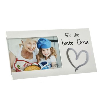 Bilderrahmen 15 x 10 mit Spruch "Für die beste Oma"