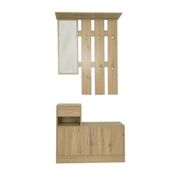 Garderobenpaneel mit Schuhschrank Thekla Artisaneiche