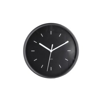 Wanduhr Ø 20 cm Schwarz