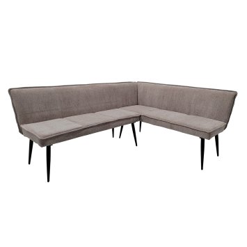 Eckbank 195 x 154 cm Mesilla Braun kurzer Schenkel rechts