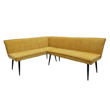 Eckbank 154 x 195 cm Mesilla Gelb kurzer Schenkel links