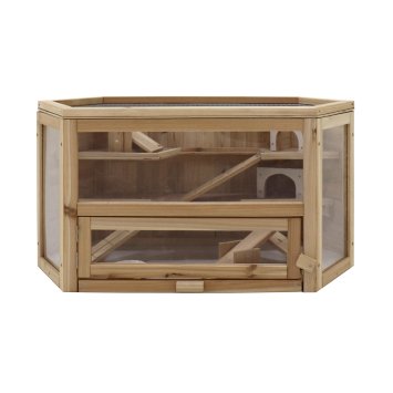 Hamsterkäfig aus Holz und Plexiglas Natur Pur für Ihren kleinen Nager