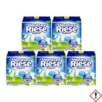Weißer Riese Megaperls 18 Waschladungen langanhaltend Frische 5er Pack