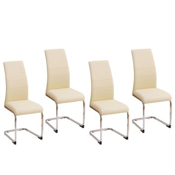 Esszimmerstuhl SallyC Kunstleder 4er-Set Beige