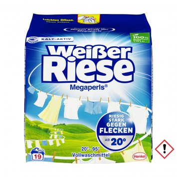 Weißer Riese Megaperls Vollwaschmittel gegen Flecken 19WL 1140g