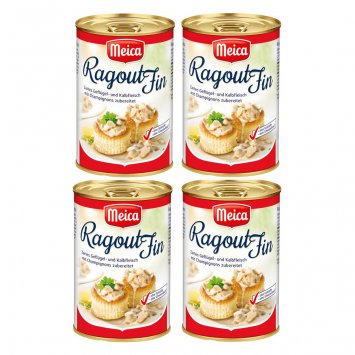 Meica Ragout Fin zartes Geflügel und Kalbfleisch 400g 4er Pack