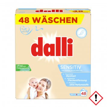 Dalli Sensitiv Waschmittelpulver, 48WL, 3,12kg