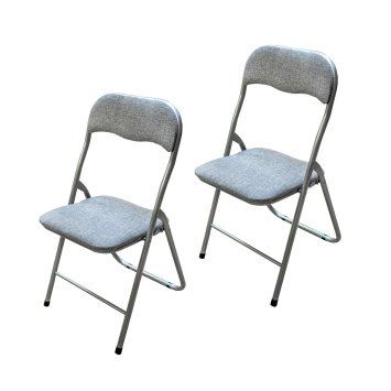 Klappstuhl 2er Set Dima Fabric Grau