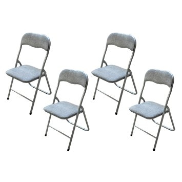 Klappstuhl 4er Set Dima Fabric Grau