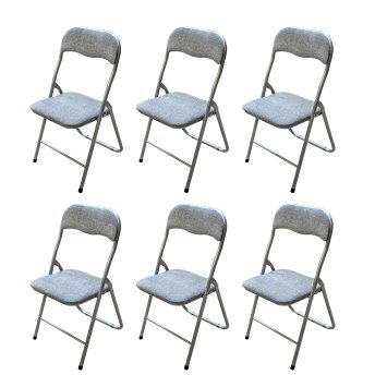 Klappstuhl 6er Set Dima Fabric Grau