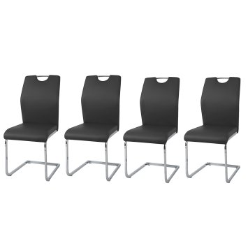 Schwingstuhl 4er-Set Nelly Schwarz