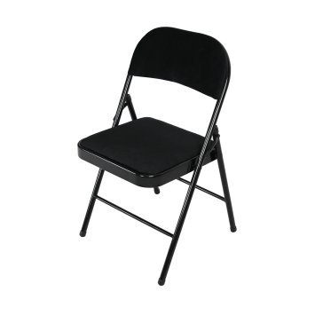 Klappstuhl Wedigo Velvet Schwarz
