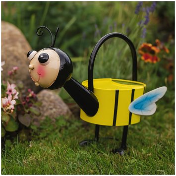 Gartendekoration Gießkanne Biene