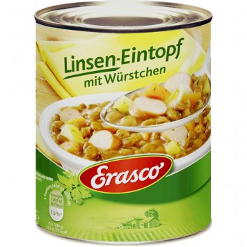 Erasco Linseneintopf mit Würstchen für die ganze Familie 800g