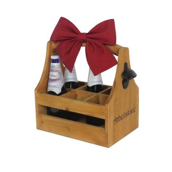 Rustikale Holz-Arbeitskiste mit Flaschenöffner Perfekt für Bierliebhaber und als Geschenkidee