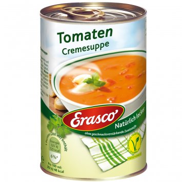 Erasco Tomaten Cremesuppe mit Tomatenstücken natürlich 390ml