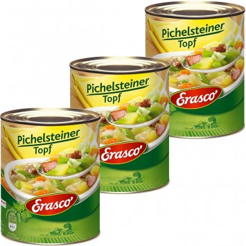 Erasco Pichelsteiner Topf mit Rindfleisch und Gemüse 800g 3er Pack