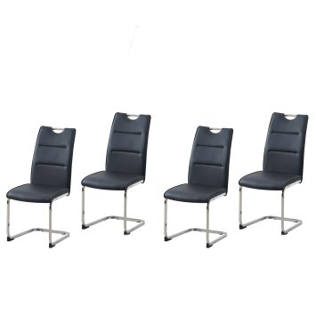 Schwingstuhl 4er Set PU schwarz DannyC