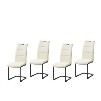 Schwingstuhl 4er Set PU creme DannyP