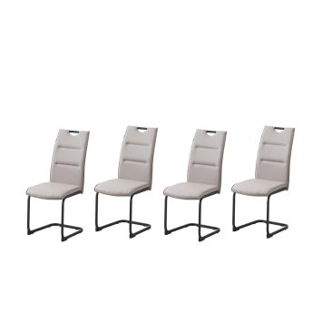 Schwingstuhl 4er Set PU cappuccino DannyP