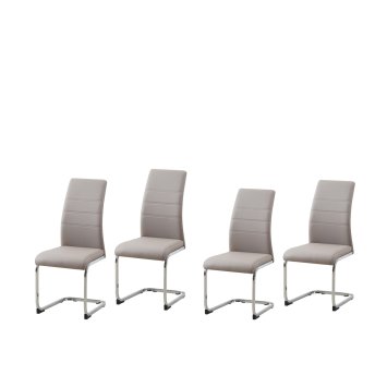 Schwingstuhl 4er Set PU cappuccino SallyC