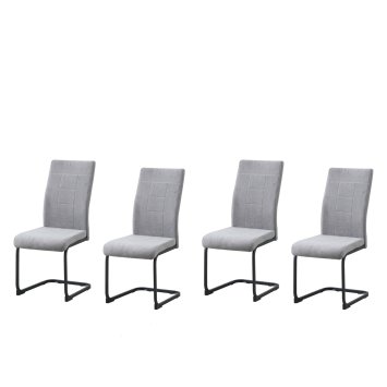 Schwingstuhl 4er-Set Grau LennyP