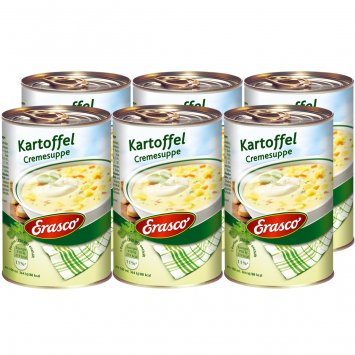 Erasco Kartoffel Cremesuppe mit Rauchspeck fein cremig 390ml 6er Pack