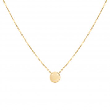 Halskette 925 Sterling Silber gelb vergoldet Plättchen Boho small