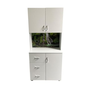 Schrank mit bedruckter Rückwand Wasserfall