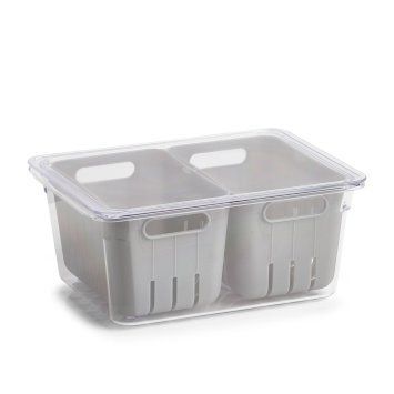 Kühlschrank-Box Grau Kunststoff